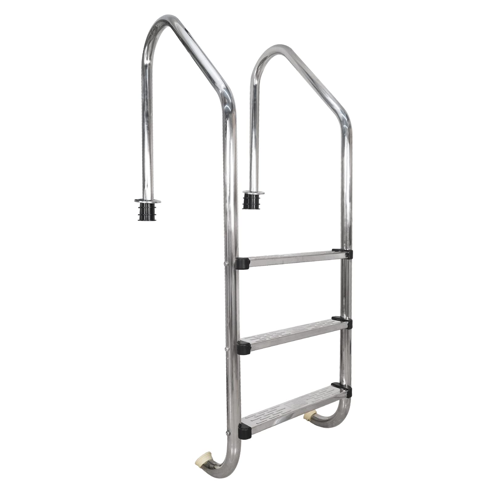 Photo 1 of DOEL Swimming Pool Ladder, Non-Slip Steps Ladder, 3-Step In-Ground Stainless Steel Step for Indoor/Outdoor Pool, Easy Assembly and Climbing