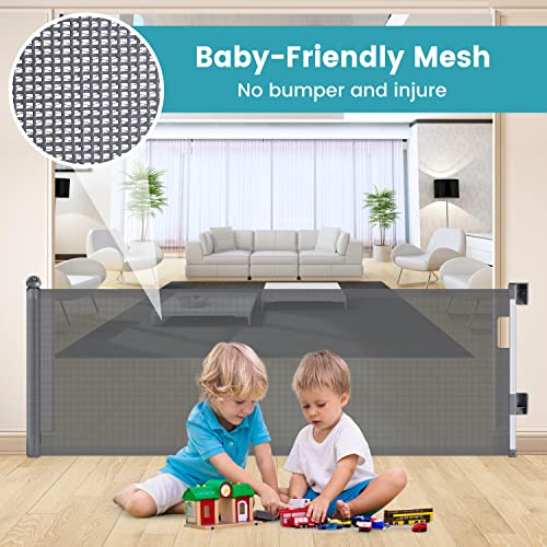 Extra Wide Retractable Gates TENDA 140 Inch Extra Wide Baby Gate