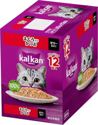 カルカン パウチ 成猫用 60g×12袋 まぐろ入りかつお 1歳から ウェットフード キャットフード 総合栄養食 水分補給 お試し