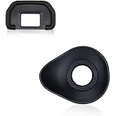 JJC 2 Types Viewfinder Eyecup Eyepiece for Canon 6D Mark II 6D 5D Mark II 5D 90D 80D 70D, 360° Rotatable Oval Design + Orignal Eyeshape Replaces Canon EB Eye Cup