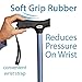 Carex Soft Grip Folding Cane - Foldable Walking Cane For Women and Men - Adjustable Height (33