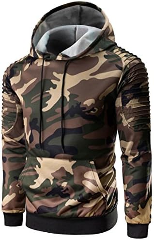 Shubuy 2018 Mens Shirt, Hot Sale Camouflage Hoodie, Teresamoon Mens' Hooded Sweatshirt Jacket Coat Outwear (M, Green)