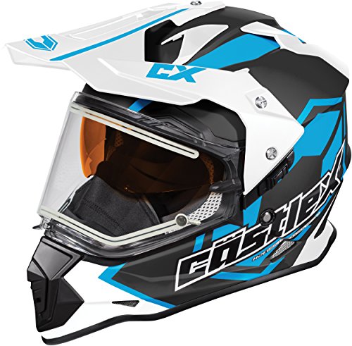 Castle X Mode Dual-Sport SV Team Electric Snowmobile Helmet (LRG, Process Blue)