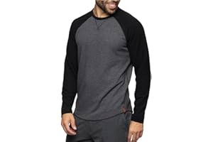 TOMITANY Mens Long Sleeved T-Shirt Crewneck Slim Fit Shirt Outdoor Casual Tee Loungewear Pajama Tops Mens Fashion Undershirt