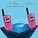 Zomei T388 2Pcs Mini Walkie Talkie 3-5KM Range 22-Channel FRS/GMRS UHF Two-Way Radios Coloful Walkie-Talkie For Kids(Pink)