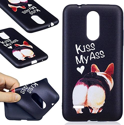 LG K8 2017 Case, Embossed 3D Art Print Soft Rubber Gel Bumper Flexible TPU Shock-Absorption Slim Fit Thin Cover Case for LG K8 2017/Aristo/Fortune/Phoenix 3/Risio 2/Lv3 ( Color : Kiss my ass )