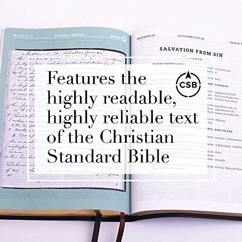 CSB Spurgeon Study Bible, Black/Brown LeatherTouch®, Black Letter