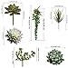 Supla 6 Assorted Fake Succulents Plants Picks Textured Artificial Succulents Unpotted Pick Succulent Stems Fake Succulent Bouquet String of Pearls Succulent Faux Succulent Floral Wall Art