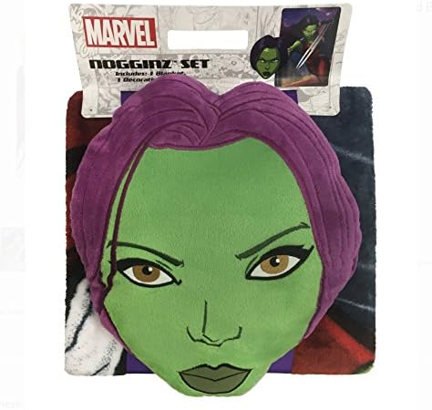Nogginz Guardians of the Galaxy Gamora Pillow and Blanket Kids Bedding Set