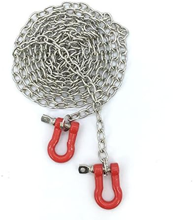 RC Rock Crawler 1:10 Accessories 990mm Long Chain with Red Tow Shackle for 1/10 Axial SCX10 TAMIYA CC01 RC4WD D90 D110 RC Car