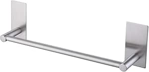 Amazon Brand - Umi Toallero 30cm Toalleros de Baño sin Taladro Pared Barra Adhesiva Baño Acero Inoxidable SUS304 Superficie Cepillada, A7000S30-2