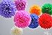DooXoo 12 Mixed White Gray Yellow Party Tissue Pompoms Paper Flower Pom Poms Wedding Birthday Nursery Baby Room Decoration Favor
