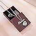 EVERLEAD Locket Necklace, DIY Floating Round Locket Pendant, Living Floating Memory Necklace for Women Friendship Necklace Memory Nostalgic