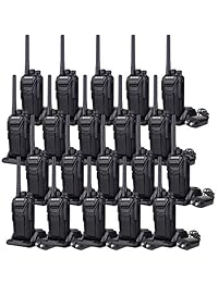 Retevis RT27 Walkie Talkies Radio de 2 vías de seguridad recargable 22CH Scrambler Radio VOX (Negro, paquete de 20)