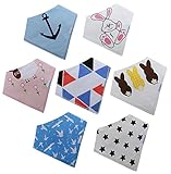Moly Baby Bandana Drool Bibs,7-Pack for Boys and Girls