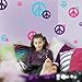 Girls Wall Decals Room Decor Stickers Peace & Love (Peace Sign)