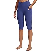 baleaf Women's Capri Leggings with Pockets Knee Length Stretch Casual Exercise Summer Yoga Workout Pants