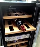 HOMEIMAGE DUAL-ZONE Thermal Electric Wine Cooler with Stainless Steel Door & Wooden Rack for 27 Bottles - HI-27SS