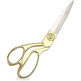 SIRMEDAL Professional Heavy Duty Tailor Scissors 8" Gold Stainless Steel Dressmaker Shears(Gold)