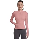VUTRU Womens Workout Yoga Jacket Lightweight Zip Up Athletic Jacket Lightweight Cropped Jacekt with Pockets