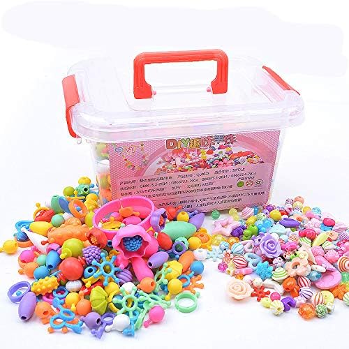 Aomiks おもちゃ 女の子 ビーズ アクセサリーキット 手作り Diy 材料 セットカラフルハンドメイド 子供のお誕生日 知育玩具 クリスマスプレゼント 女の子のおもちゃ 人気 約800個 収納ケース付け Otcon Com Br