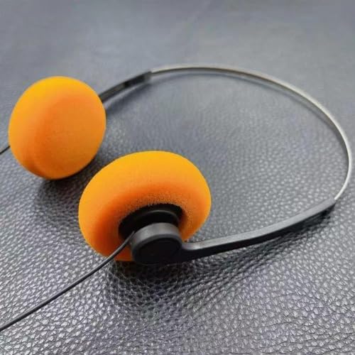 Junfamilee Orange Retro Over-ear Headphone Vintage