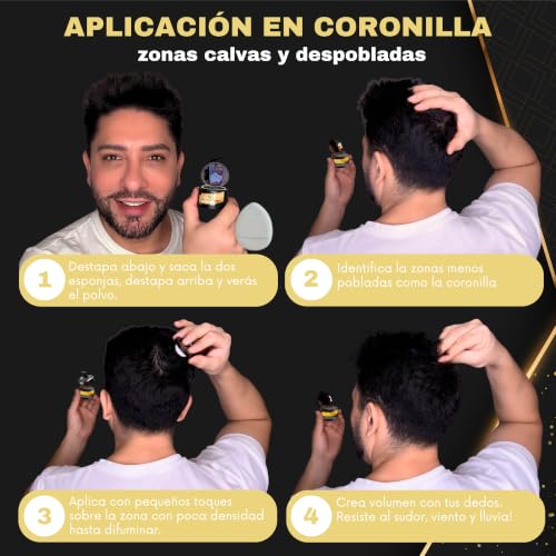 Salvathor Duran Root Retouch Powder – Covers Gray and Roots Retouch Women and Men – Waterproof Hair Concealer and Hair Make-up to Cover Roots, – 4 g (Black)