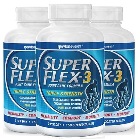 3x SUPERFLEX-3 450 Tabletten Glucosamin Chondroitin MSM Gelenke Knorpel Support - 150 Tage Versorgung