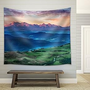 Summer Mountain Landscape in Slovakia - Fabric Wall Tapestry Home Decor - 51x60 inches