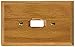 Amerelle 4025T Traditional Single Toggle Wood Wallplate, Light Oak