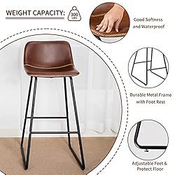 HeuGah Bar Stools, 30" Bar Height Stools Set of