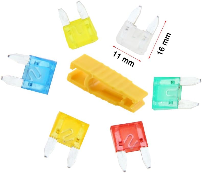 120 Assorted Car Automotive Mini Blade Fuses Flat Fuses 5 10 15 20 25 ...