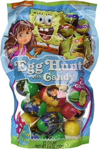 Nickelodeon Easter Eggs with Candy, Dora, Spongebob and the Teenage Mutant Ninja Turtles, 22 Eggs (3 Pack)
