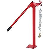 T Post Puller Fence Post Puller with Chain &amp; Puller Plate - for T-Stakes, Sign Posts, Round Posts, and Tree Stumps
