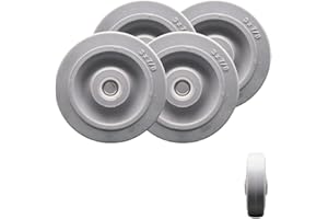 Nobles/Tennant Scrubber Guide Bumper Wheel Replacement – 3” x 7/8” Thermoplastic Rubber Tread Wheel Only – 500 lbs. Total Capacity – 5/16” Metal Bushings Included – Set of 4 – Service Caster Brand
