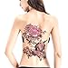 TAFLY Tree Peony Pink Flower and Birds Extra Large Full Back Fake Temporary Tattoo Sticker 2 Sheets