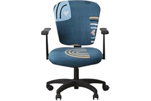 Jinzio Computer Office Chair Cover - Split Protective & Stretchable Cloth Polyester Universal Desk Task Chair Chair Covers Stretch Rotating Chair Slipcover (Indigo2)