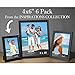 Icona Bay 4x6 Picture Frames (Black, 6 Pack), Beautifully Detailed Molding, Contemporary Picture Frame Set, Wall Mount or Table Top, Inspirations Collection