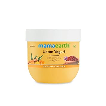 Mamaearth Ubtan Yogurt, Lotion For Dry Skin, with Turmeric and Saffron for Deep Moisturization - 200 ml