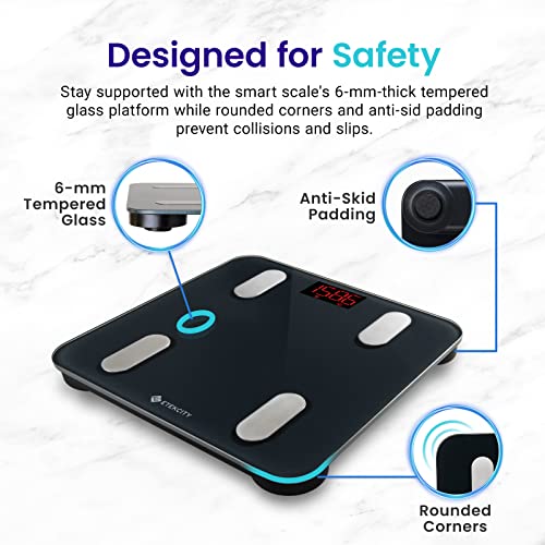 Etekcity Scales for Body Weight, Bathroom Digital Weight Scale for Body Fat, Smart Bluetooth