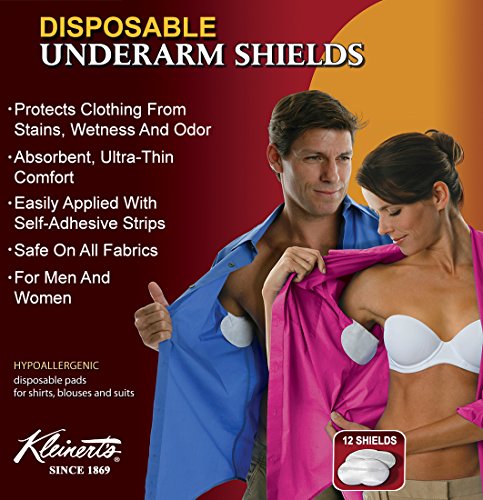 Kleinertâ€™s Disposable Peel & Stick Absorbent Underarm Pads. 12 PADS (6 Pair) Style # MW-4900. Measures 5