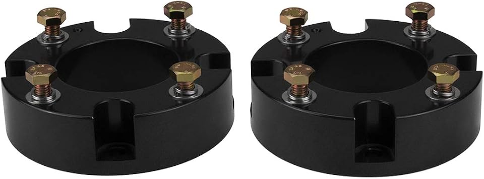 Amazon Com Liftcraft Fits 2007 2020 Sequoia Lift Kit 2 5 Inch Aircraft Billet Strut Spacers 2wd 4wd Toyota Leveling Kit 2pc Black Automotive