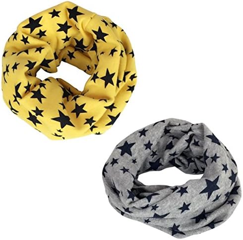 2 Pack Autumn Winter Baby Girl Boy Neck Warmer Collar Scarf O Ring Neckerchief Scarves
