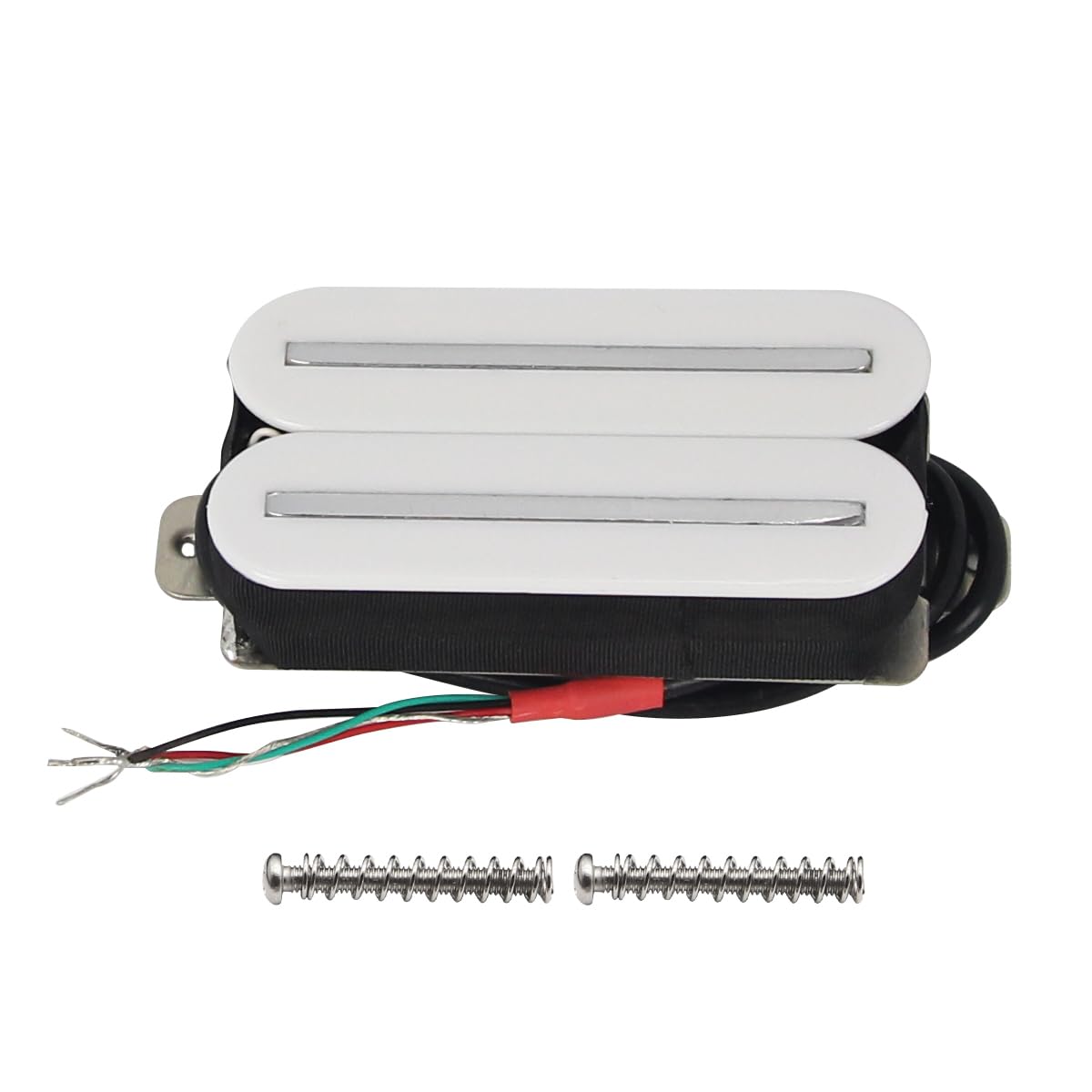 FLEOR Pickup Dual Hot Rail Humbucker Pickups 7-8K Neck Pickup Ceramic Electric Guitar Pickup Humbucker, White