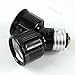 Twin Socket Adapte, Light Bulb Socket Splitter For LED, CFL and Standard Bulbs, E26 to Dual E26 US Standard Screw Light Holder Adapte , 4-pack