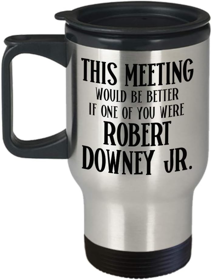 Robert Downey Jr Travel Mug for Dad Birthday Gifts for Men Iron Man The Futurist Choplin Sherlock Holmes Fan Gift for Women Office Gag Gifts for Boss