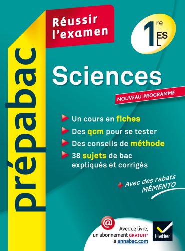 Prepabac Reussir L'examen: Sciences 1e Es & L (French Edition) by (Paperback)