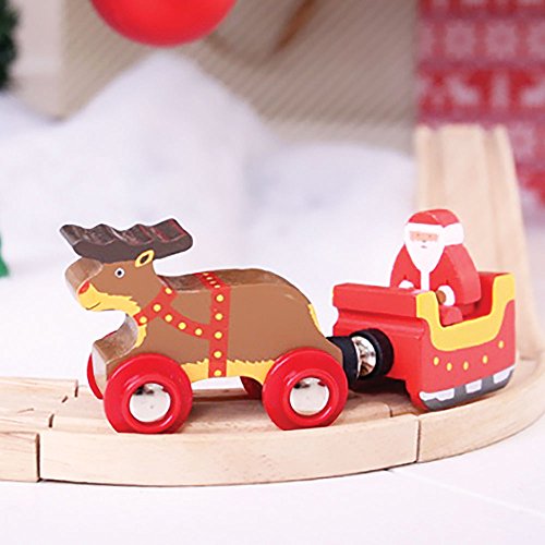 Bigjigs Rail Santa Sleigh with Reindeer