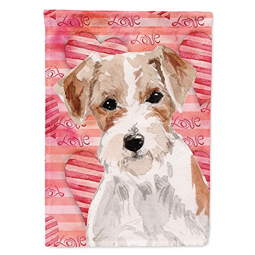 Caroline's Treasures BB9473CHF Wire Hair Jack Russell Love House Flag Large Por…