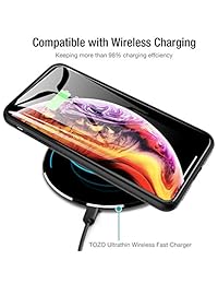 TOZO - Cargador inalámbrico para iPhone X [actualizado], [ultrafino] aluminio de aviación [apto para dormir] almohadilla de carga rápida para iPhone X 10 8 8 Plus, Samsung Galaxy S8, S8+, Note 8